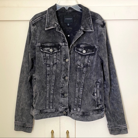 Liverpool Jeans Company Jackets & Blazers - Liverpool Acid Wash Black Jean Jacket Size Medium
